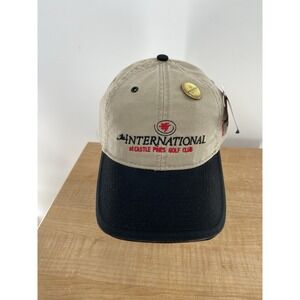 NWT The Game The International Pines Golf Club Adjustable Baseball Cap Hat Beige